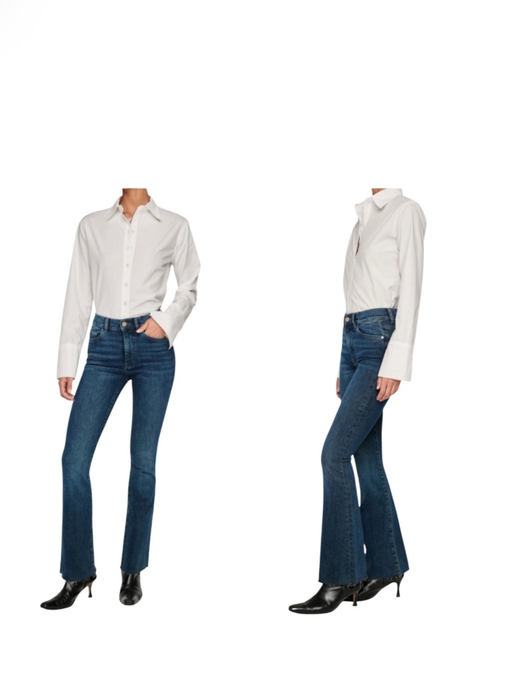 DL 1961 Bridget Boot Cut High Rise Denim Seacliff Wash